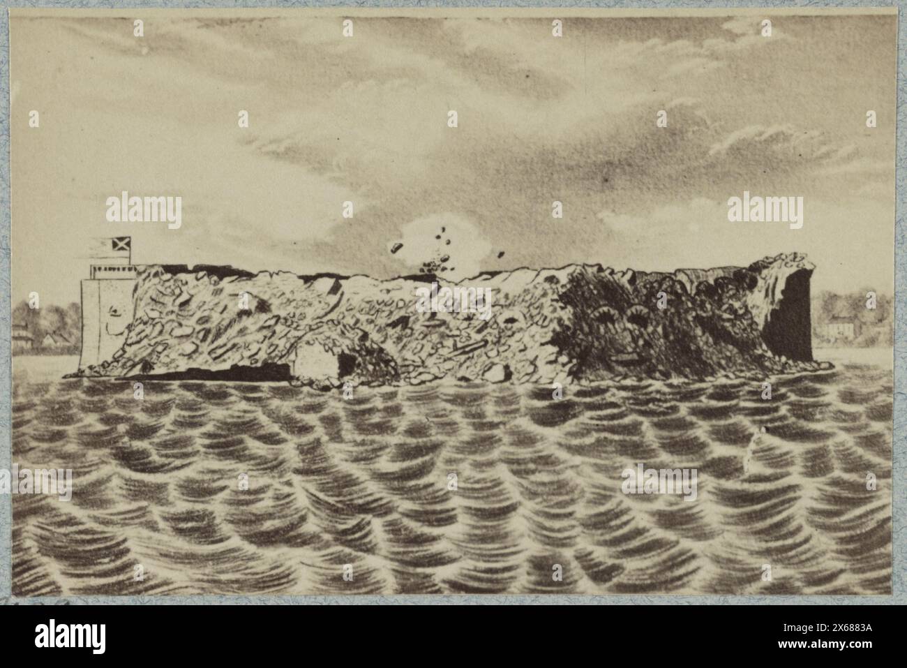 Views of Fort Sumter from drawings, Civil War Photographs 1861-1865 ...