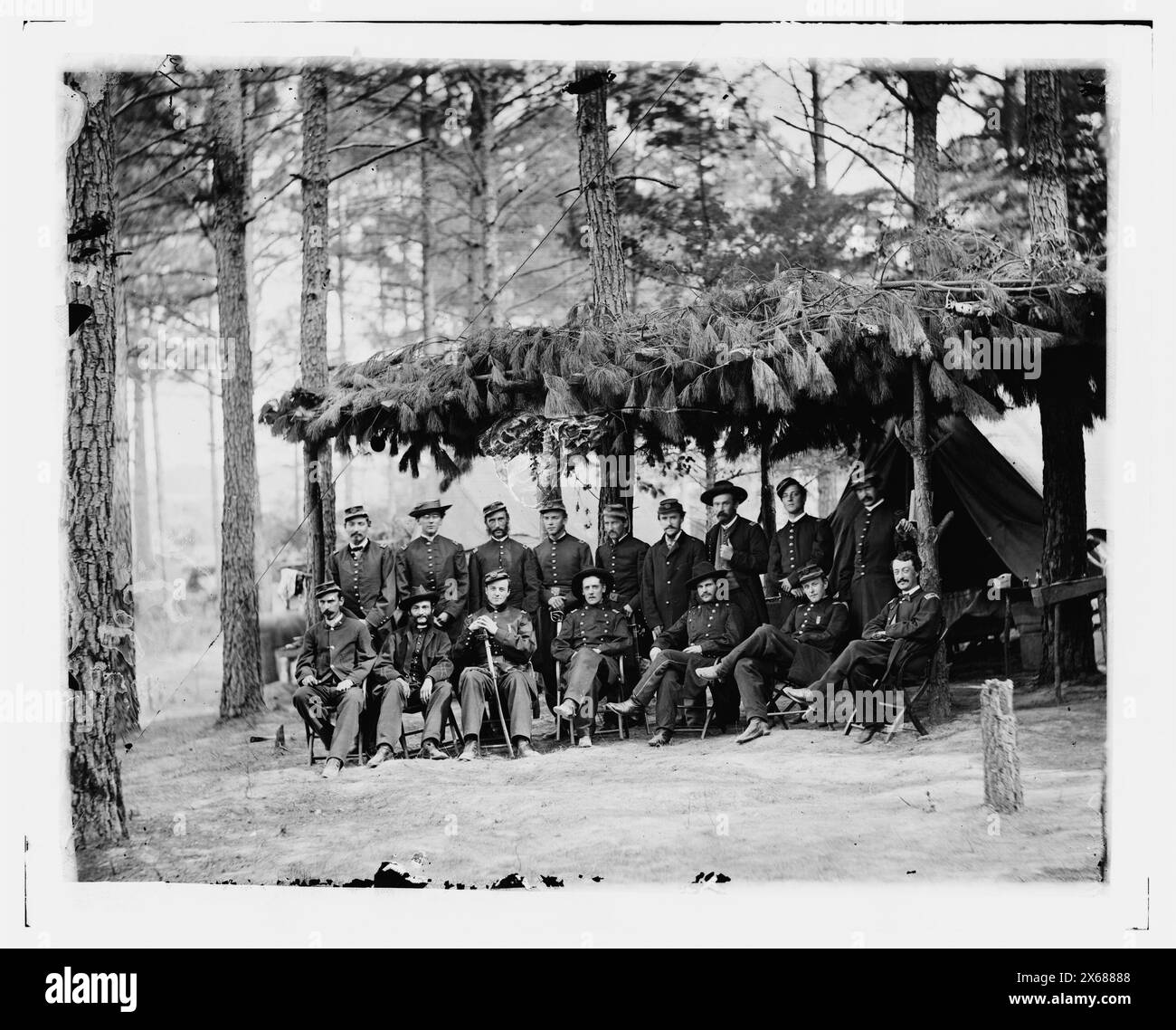 Petersburg, Virginia. Officers of 114th Pennsylvania Infantry, Civil War Photographs 1861-1865 Stock Photo