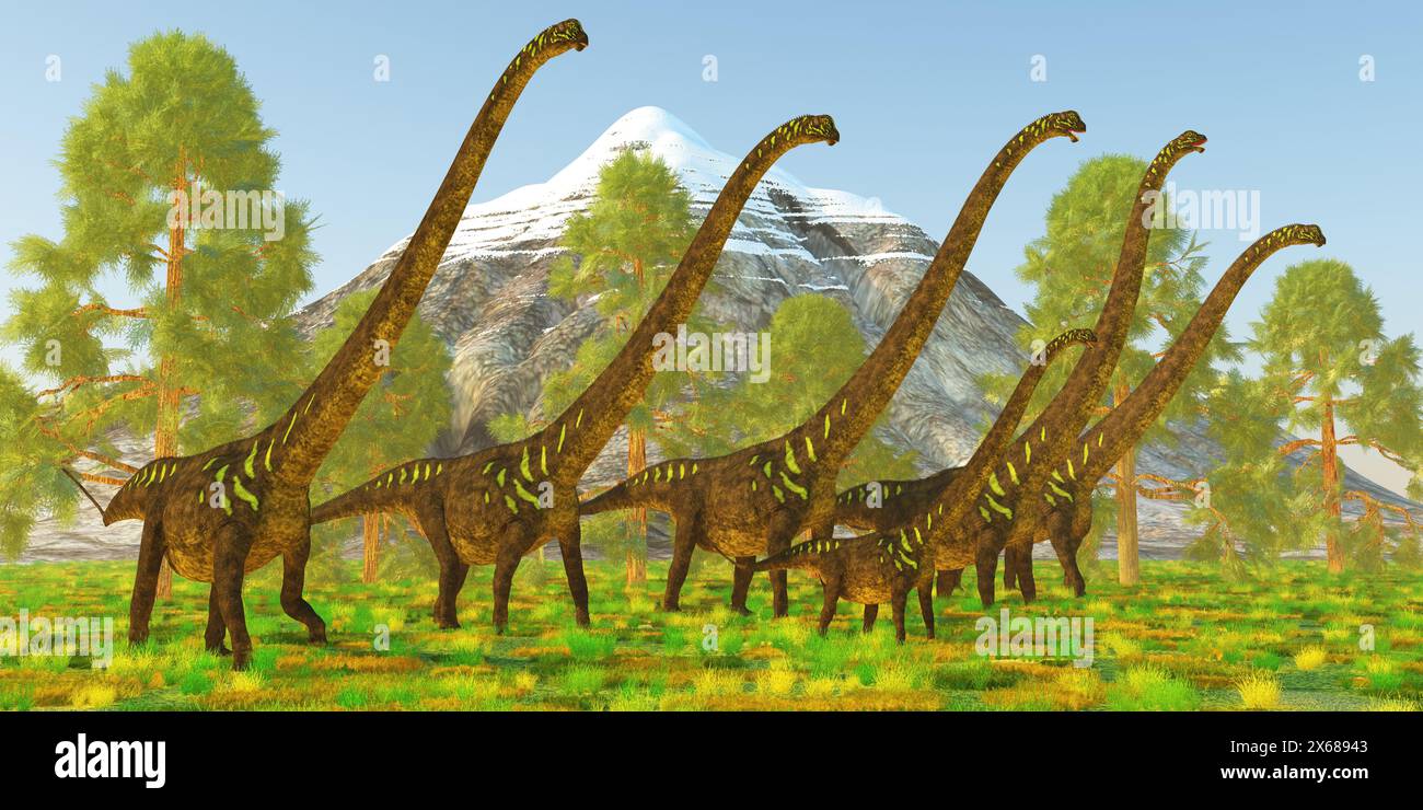 Mamenchisaurus was a plant-eating sauropod dinosaur from the late ...