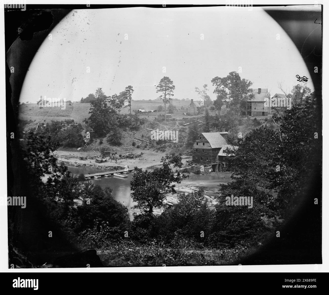 Jericho Mills, Virginia. Looking up North Anna river from south bank