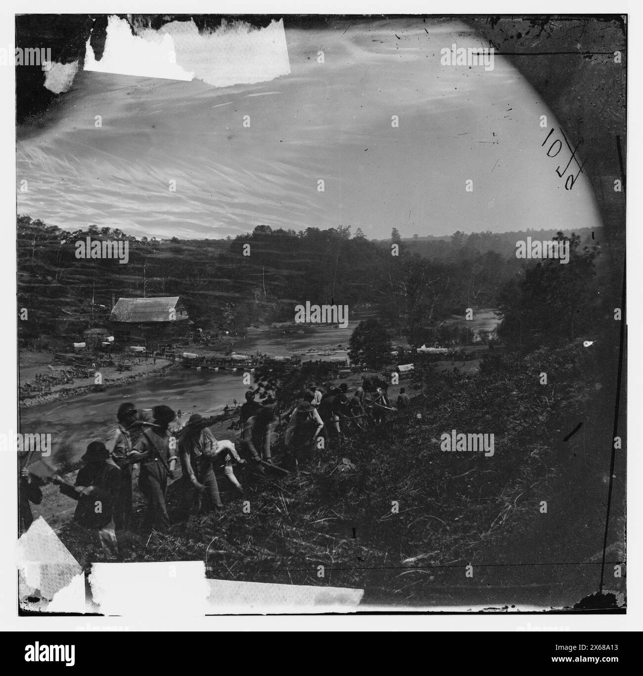 Jericho Mills, Virginia. Party of the 50th New York Engineers building