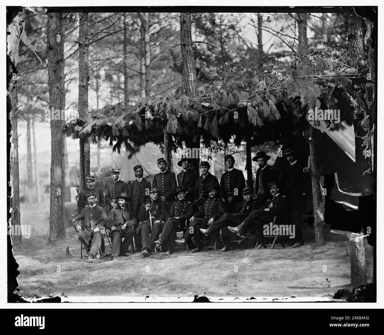 Petersburg, Virginia. Officers of 114th Pennsylvania Infantry, Civil War Photographs 1861-1865 Stock Photo