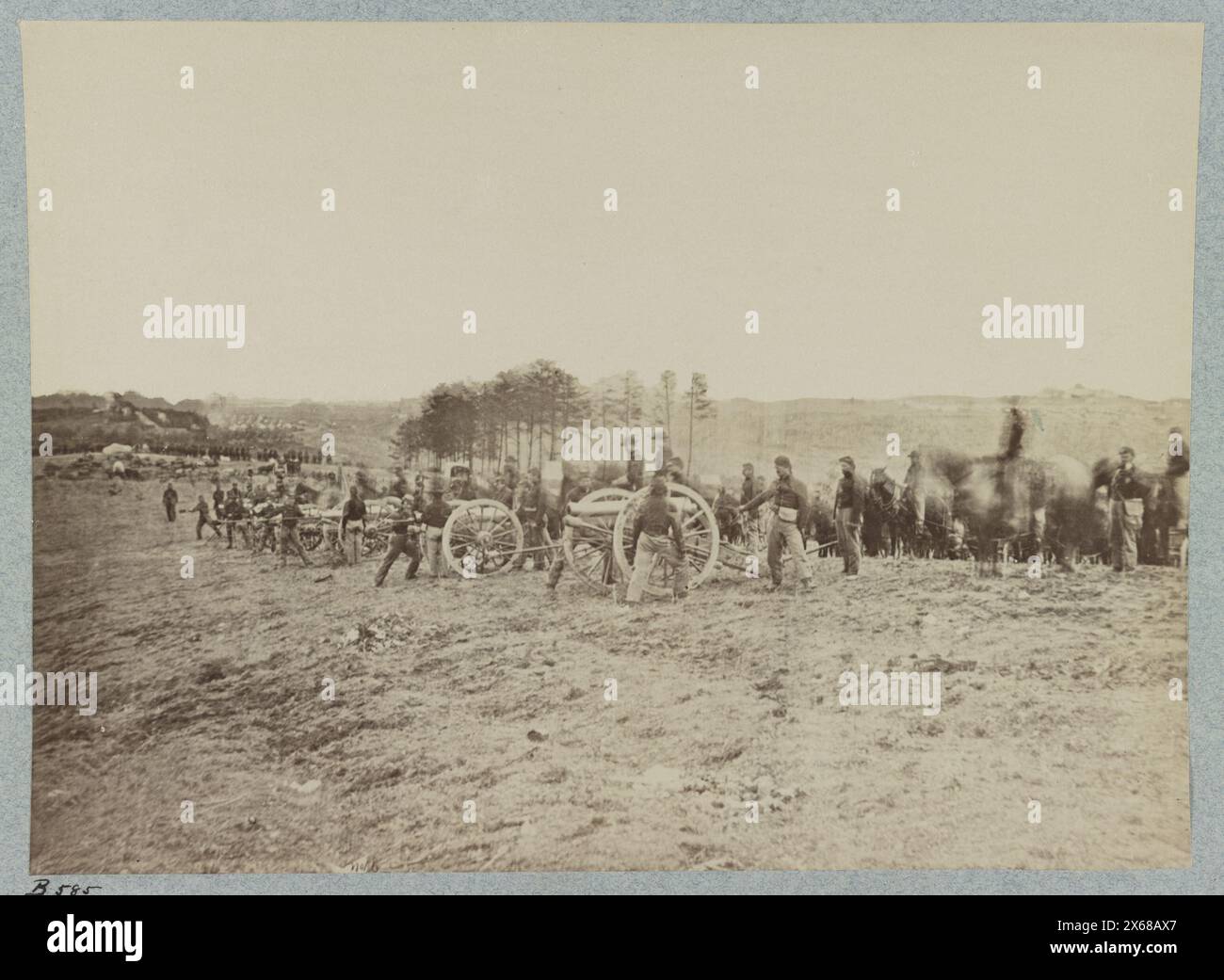 Artillery going into action on south bank of Rappahannock, May 2, 1863, Civil War Photographs 1861-1865 Stock Photo