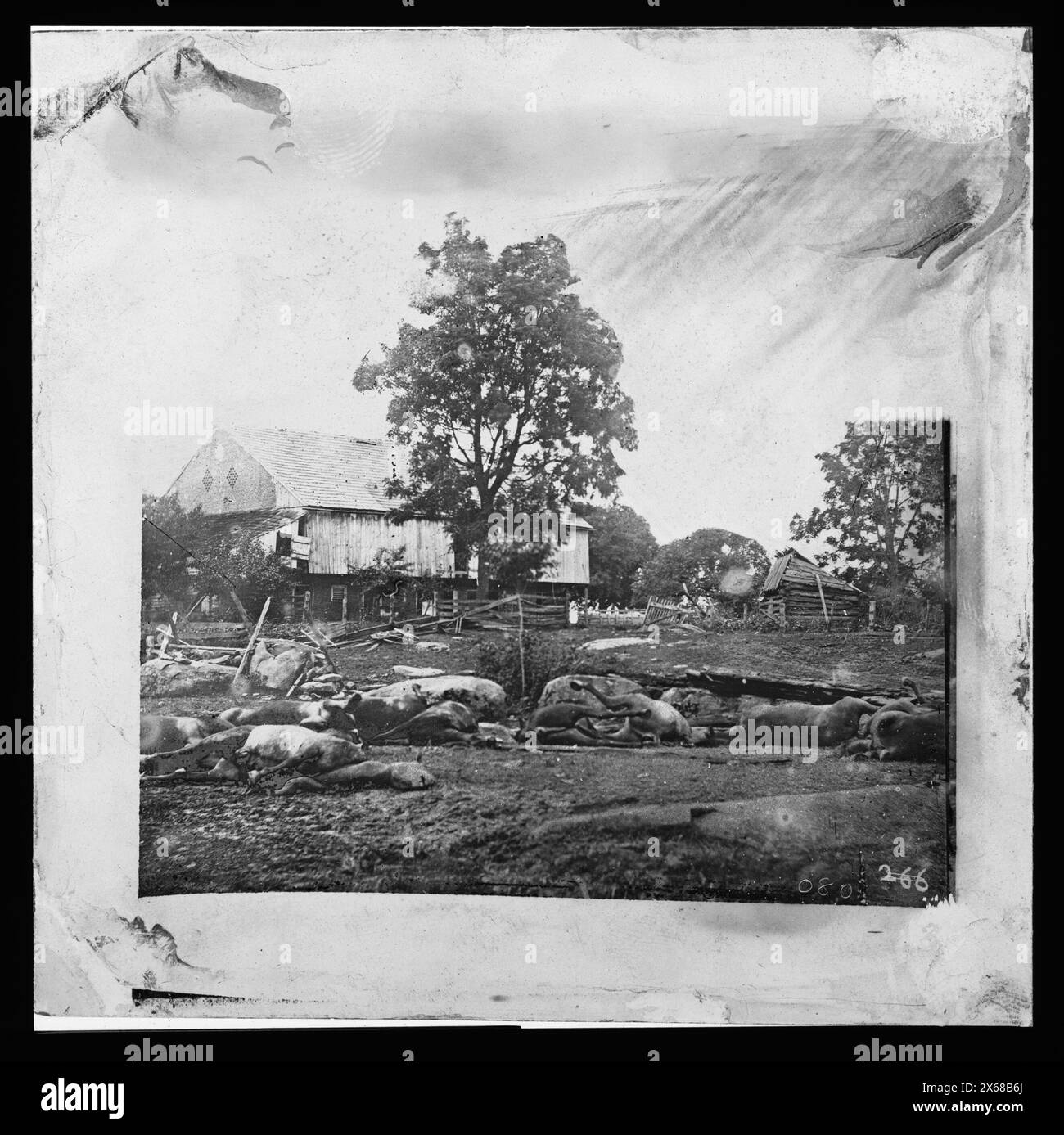 Gettysburg, Pennsylvania. View at Trostle's barn where the 9th ...