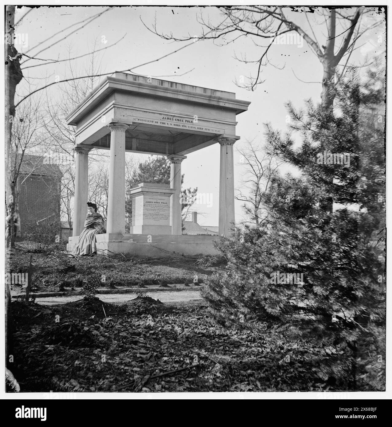 Nashville, Tennessee. Tomb of President James K. Polk, Civil War Photographs 1861-1865 Stock Photo