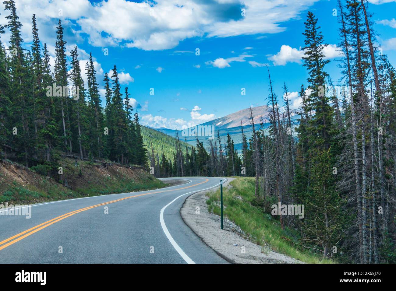 Colorado State Highway 9 through Hoosier Pass. Stock Photo