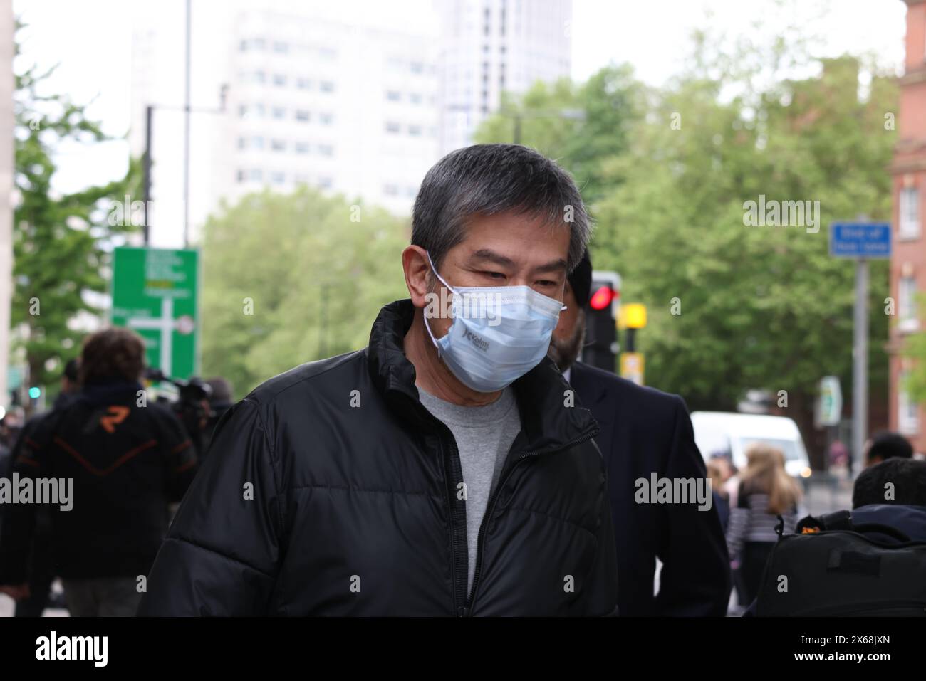 Westminster, London, UK. 13th May, 2024. Chung Biu Yuen, 63, of Hackney, east London was granted bail in Westminster Magistrates Court after being charged under the National Security Act over assisting the Hong Kong intelligence service. Credit: Shing Hei Yip/Alamy Live News Stock Photo