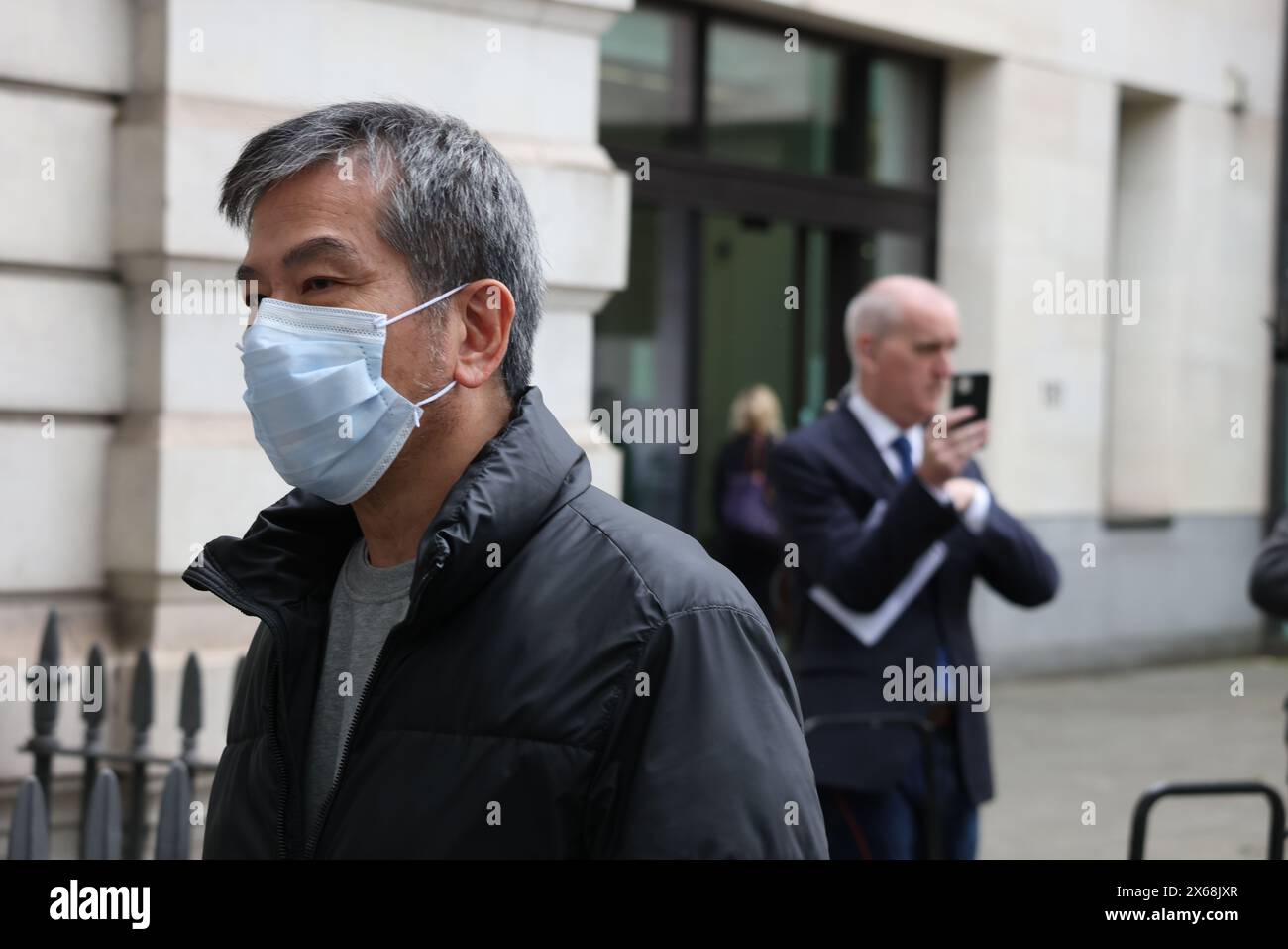 Westminster, London, UK. 13th May, 2024. Chung Biu Yuen, 63, of Hackney, east London was granted bail in Westminster Magistrates Court after being charged under the National Security Act over assisting the Hong Kong intelligence service. Credit: Shing Hei Yip/Alamy Live News Stock Photo