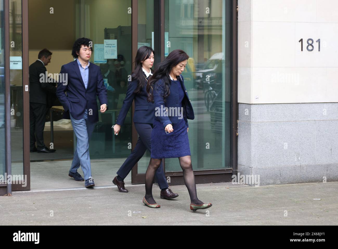 Westminster, London, UK. 13th May, 2024. Families of the the three male defendants appeared in Westminster Magistrates Court after charges under the National Security Act over assisting the Hong Kong intelligence service. Credit: Shing Hei Yip/Alamy Live News Stock Photo