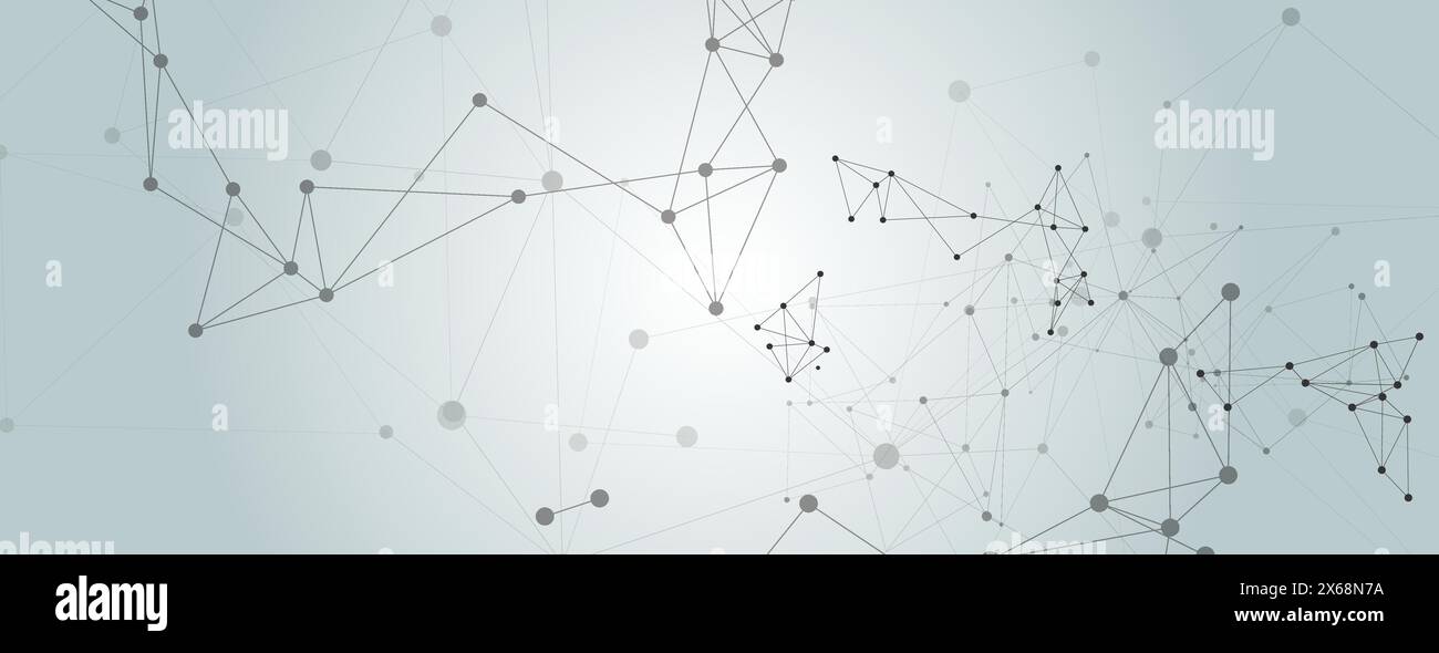 Vector abstract connection dots and lines. low poly digital network ...