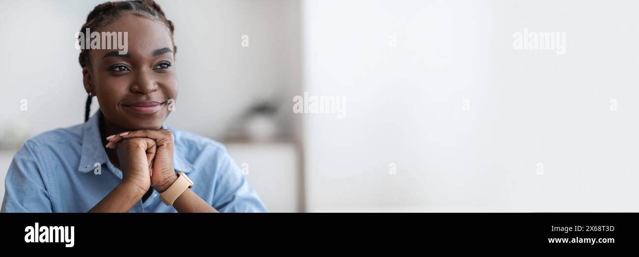 Black woman braids touching hi-res stock photography and images - Alamy