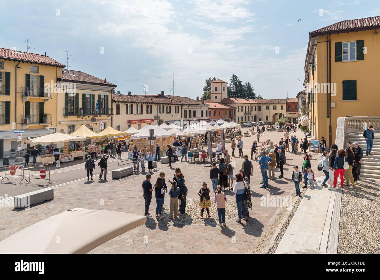 Appiano Gentile, Como, Italy - May 12, 2024: People visiting outdoor ...