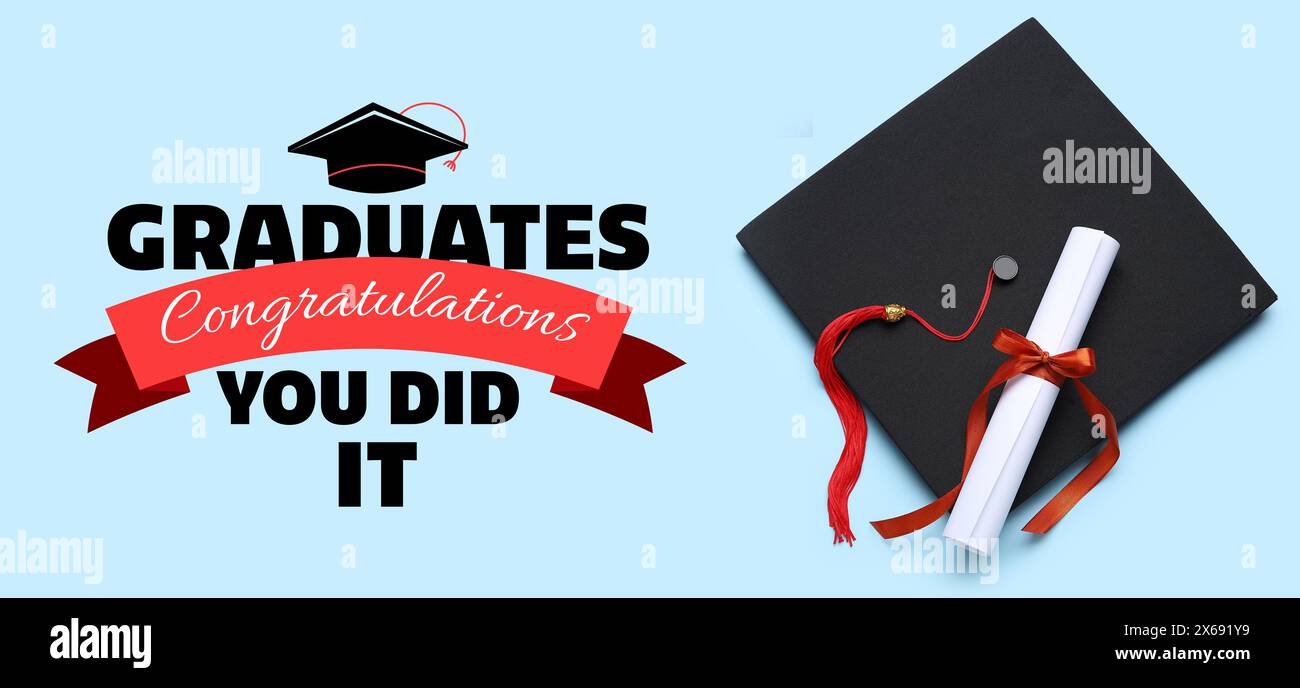 Congratulations to graduates poster hi-res stock photography and images ...