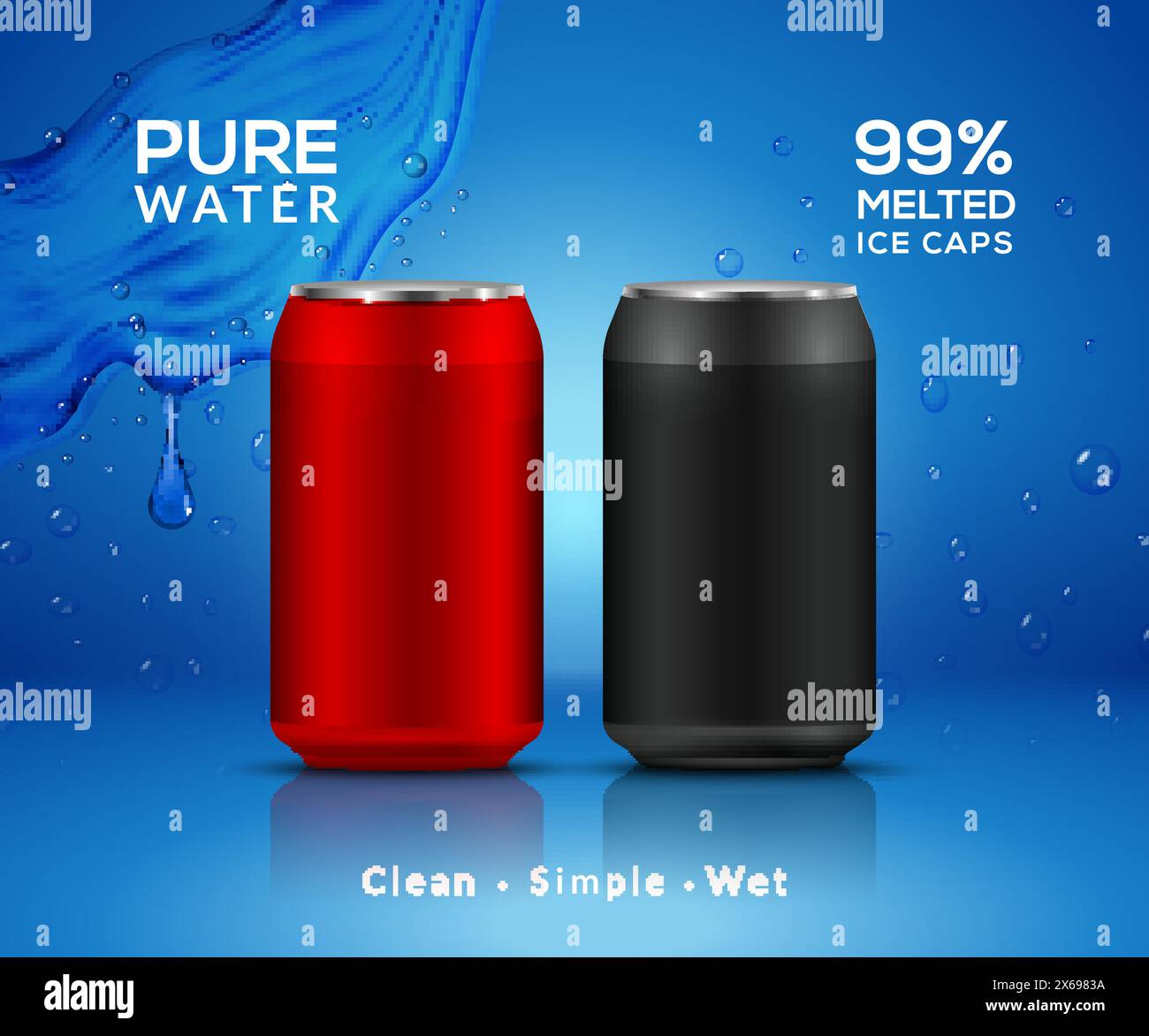 Water bottle mineral background. Metal water bottle advertising drink ...