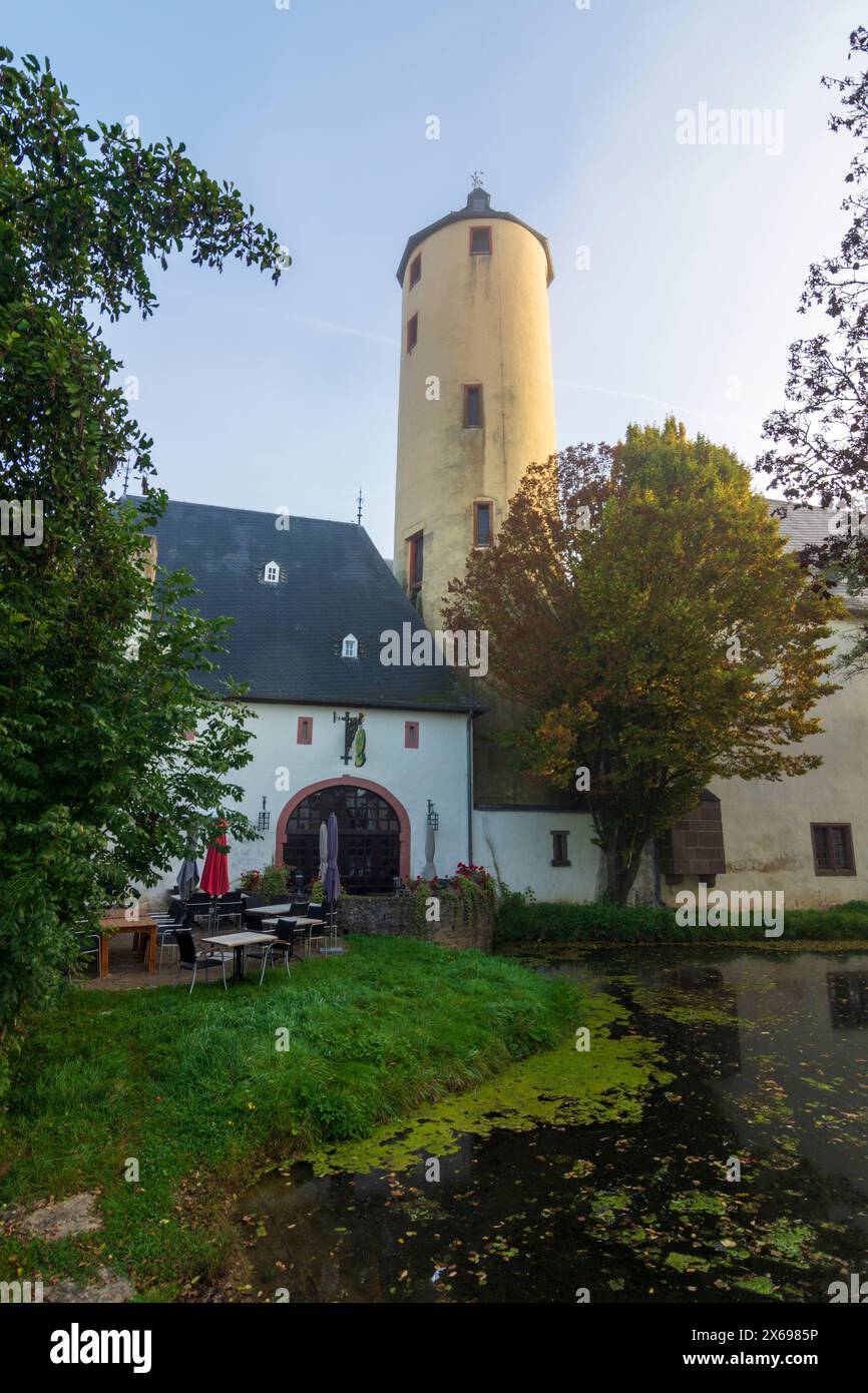 Rittersdorf, Rittersdorf Castle, river Nims in Eiffel region, Rhineland-Palatinate, Germany Stock Photo
