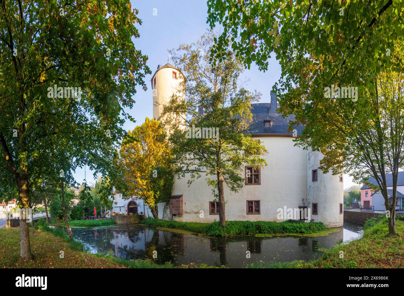 Rittersdorf, Rittersdorf Castle, river Nims in Eiffel region, Rhineland-Palatinate, Germany Stock Photo