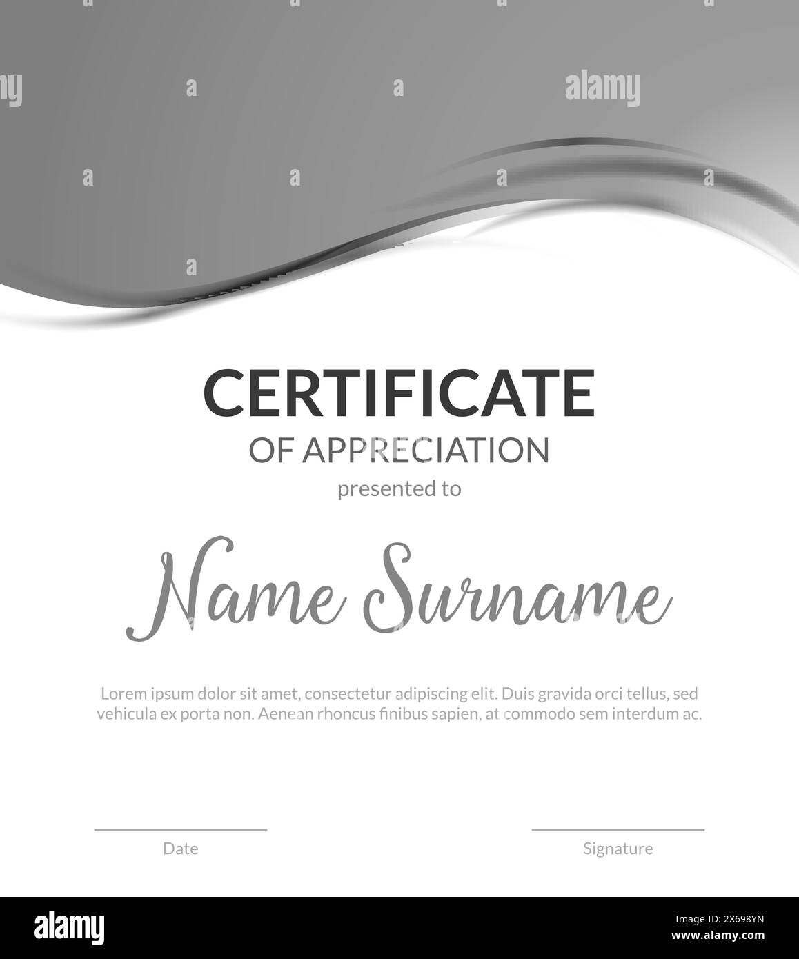 Certificate award diploma template design. Certificate appreciation modern business card award design Stock Vector