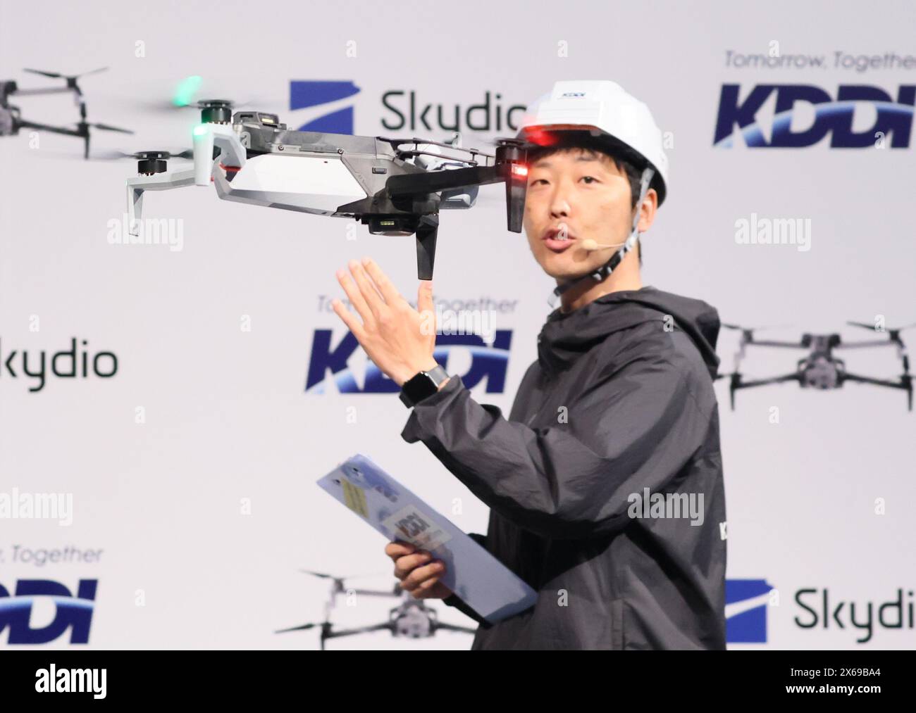 Tokyo, Japan. 13th May, 2024. US drone maker Skydio demonstrates their ...