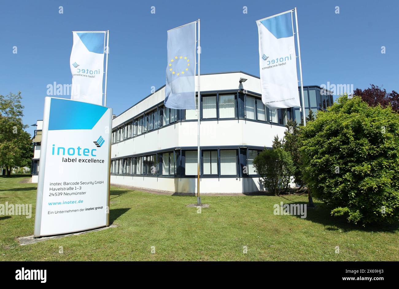 Sitz der Firma Inotec Barcode Security GmbH in der Havelstraße. Neumünster Hamburg *** Headquarters of the company Inotec Barcode Security GmbH in Havelstraße Neumünster Hamburg Stock Photo
