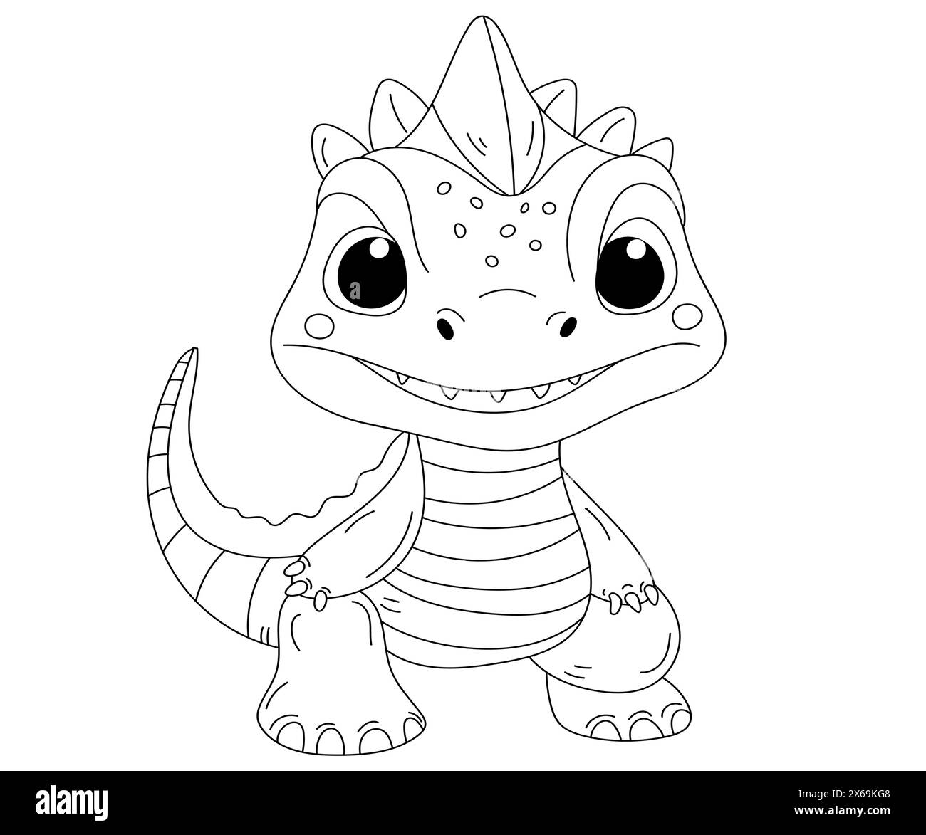 Coloring Page For Kids - Cute Dragon Coloring Book Is An Engaging