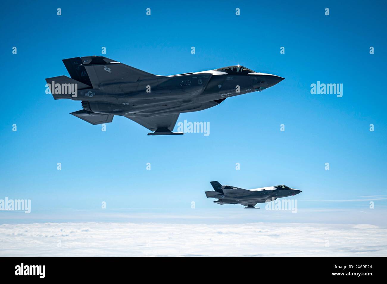 Fairbanks, United States. 06 May, 2024. Two U.S. Air Force F-35A ...