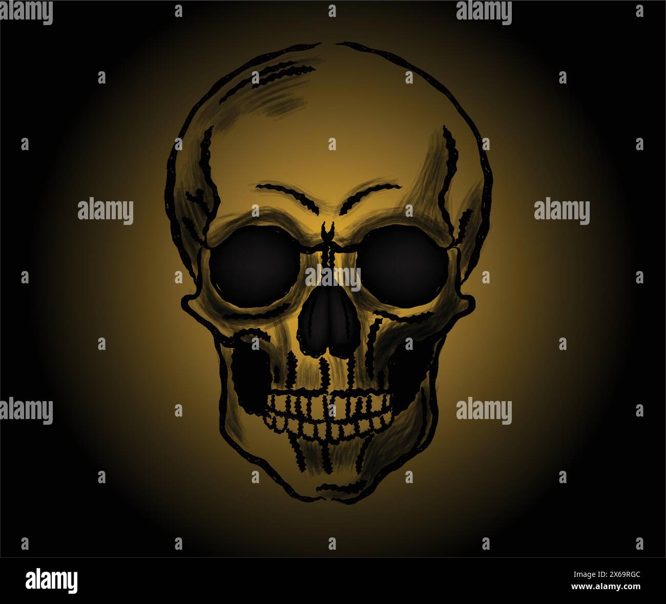 human skull vector illustration Stock Vector