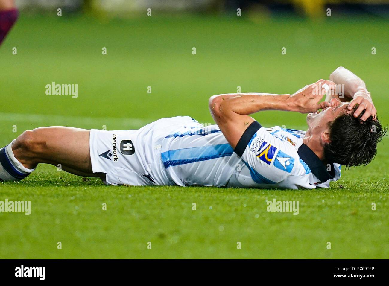 Barcelona, Spain. 13th May, 2024. Robin Le Normand of Real Sociedad during the La Liga EA Sports match between FC Barcelona and Real Sociedad played at Lluis Companys Stadium on May 13, 2024 in Barcelona, Spain. (Photo by Sergio Ruiz/PRESSINPHOTO) Credit: PRESSINPHOTO SPORTS AGENCY/Alamy Live News Stock Photo