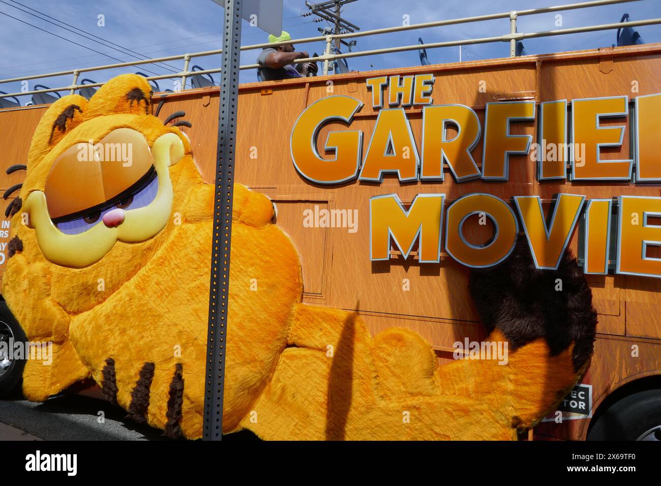 Los Angeles, California, USA 13th May 2024 The Garfield Movie Bus on May 13, 2024 in Los Angeles, California, USA. Photo by Barry King/Alamy Stock Photo Stock Photo