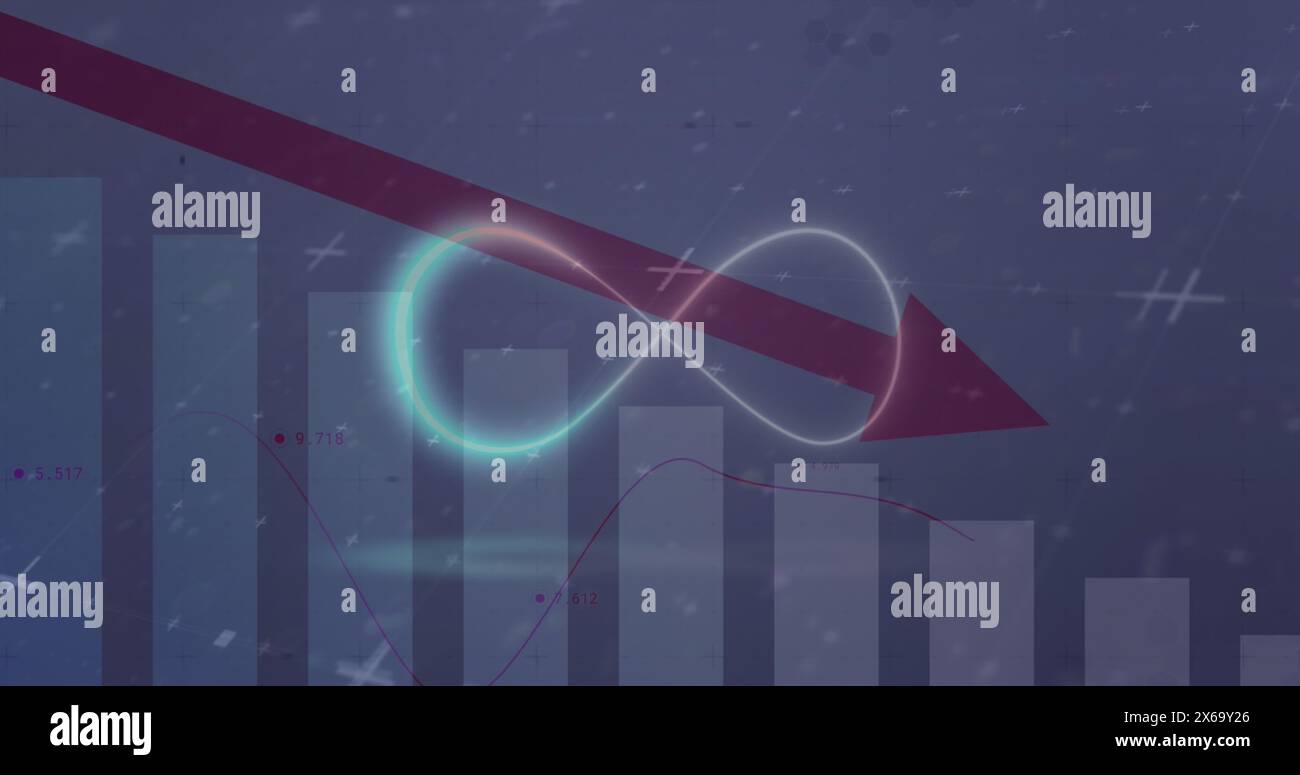 Image of data processing over shapes Stock Photo - Alamy