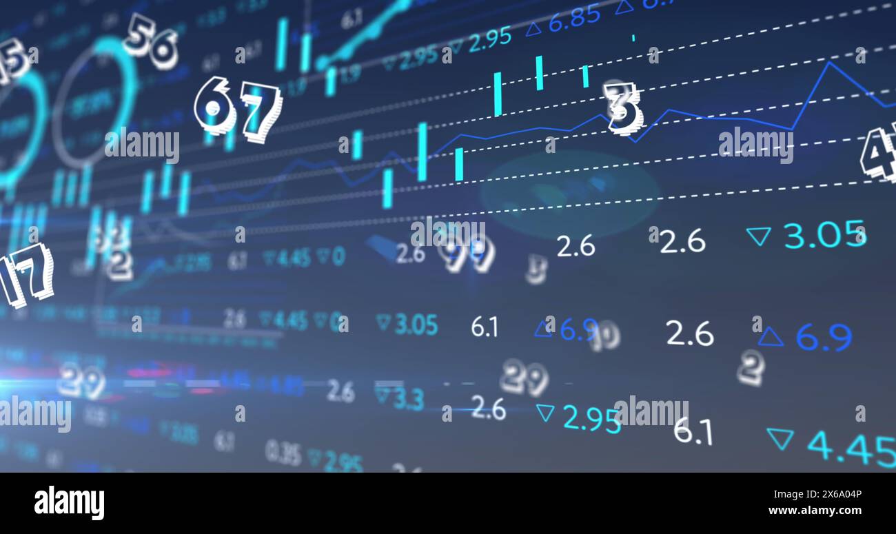 Digital image graph floating hi-res stock photography and images - Alamy