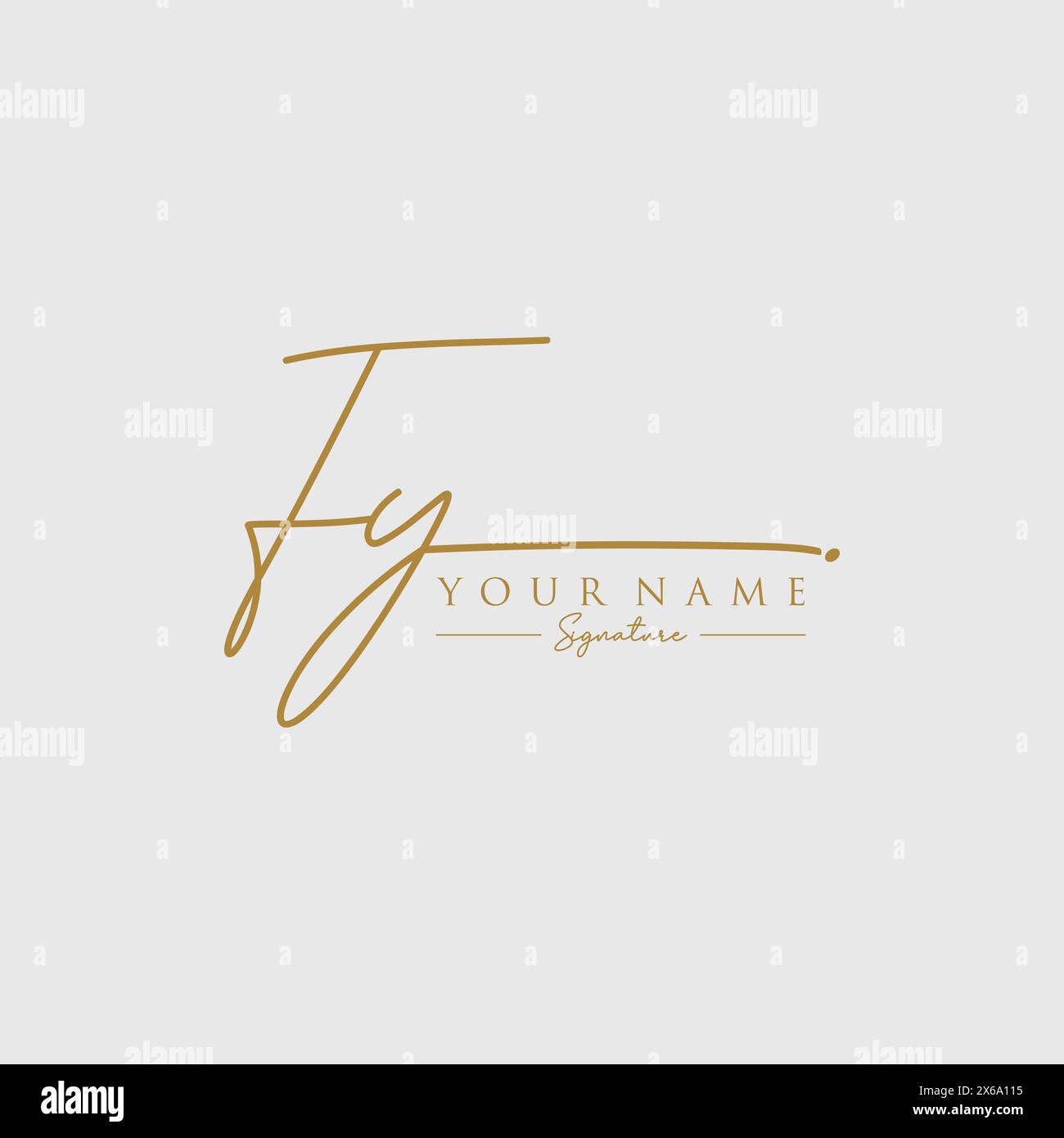FY Signature Logo Template Stock Vector Image & Art - Alamy