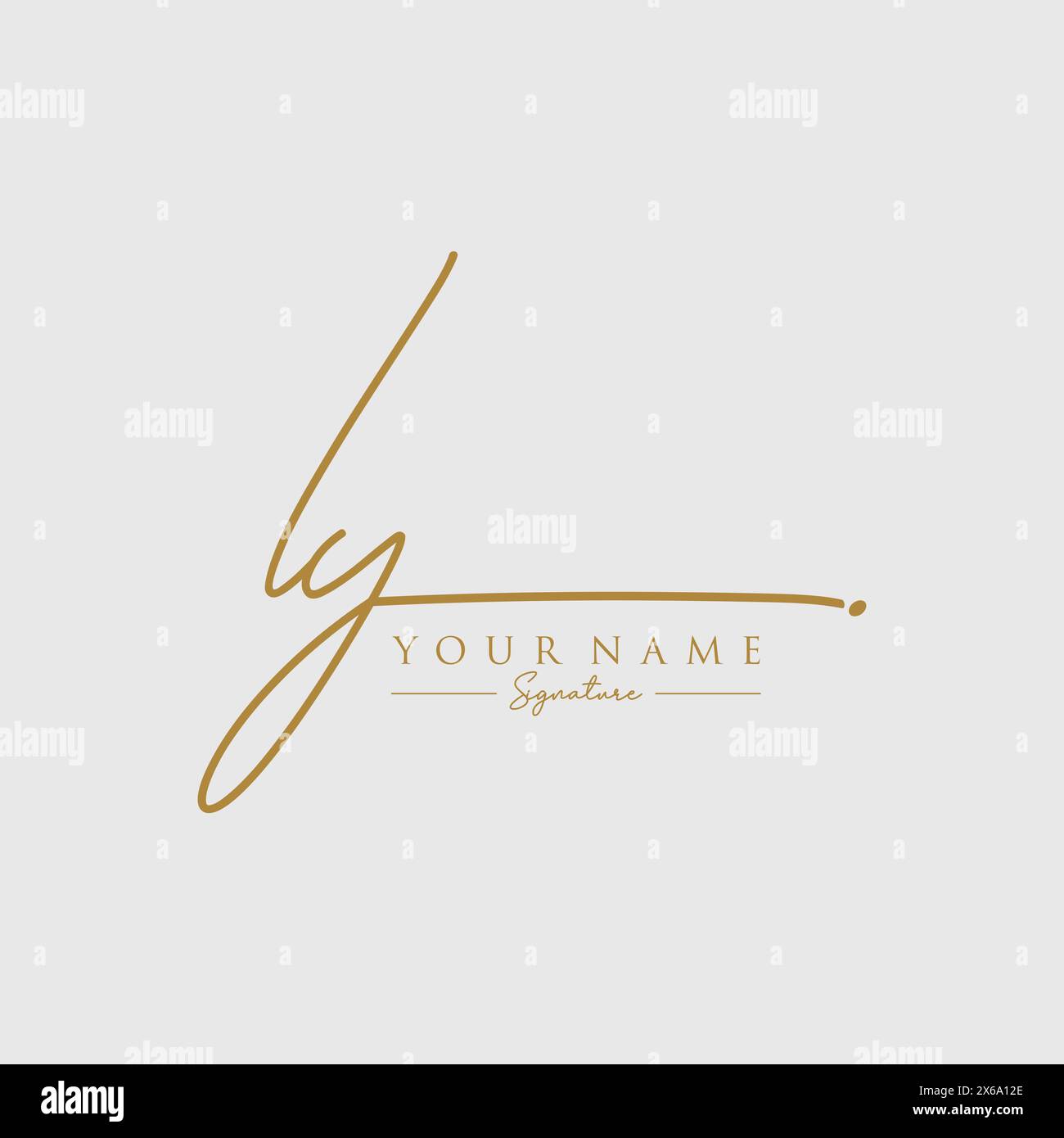 IY Signature Logo Template Stock Vector