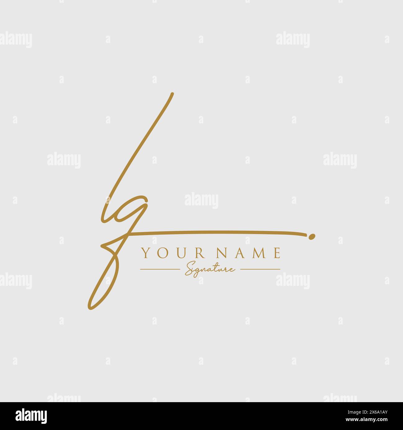 IQ Signature Logo Template Stock Vector