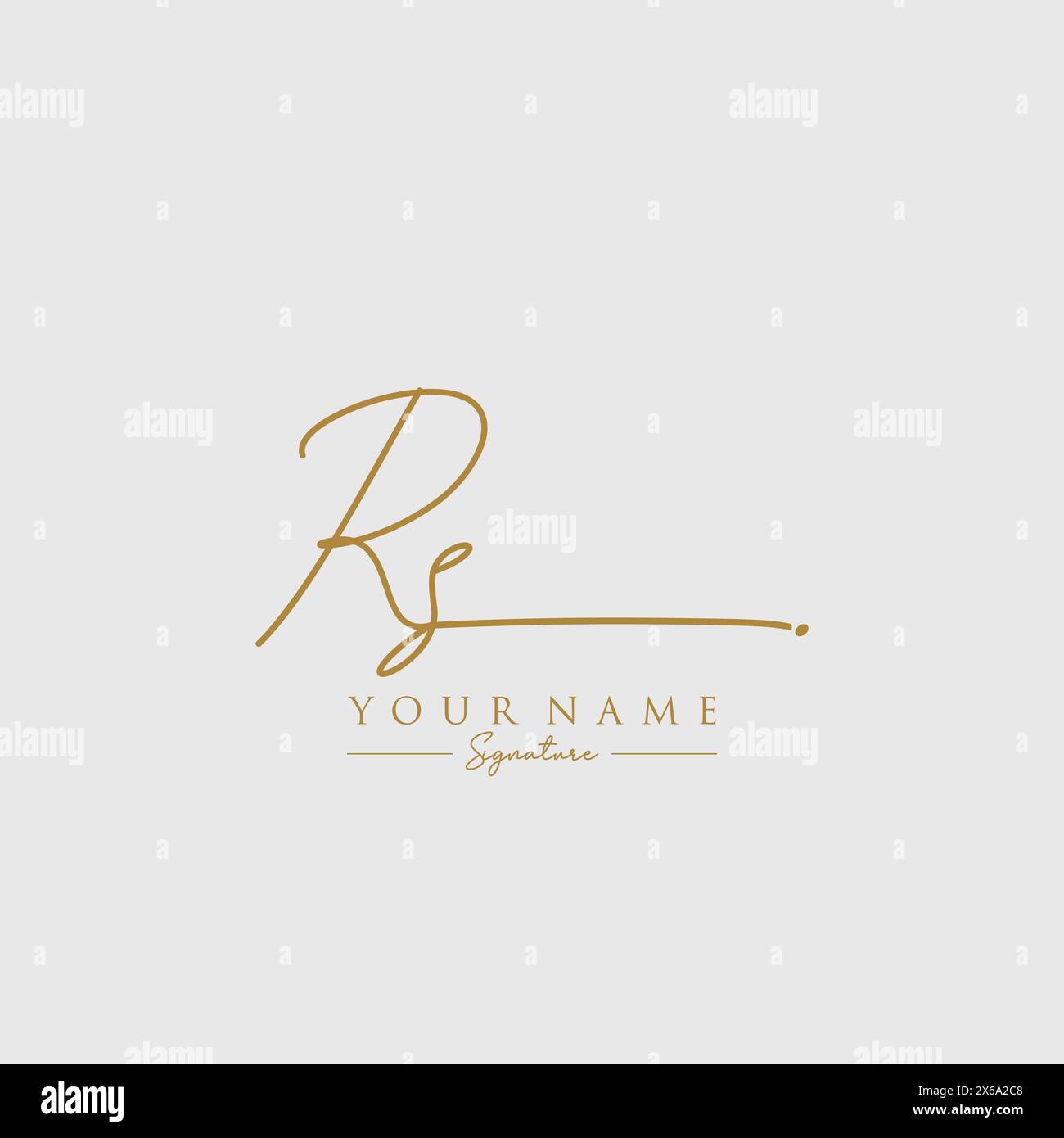 RS Signature Logo Template Stock Vector Image & Art - Alamy