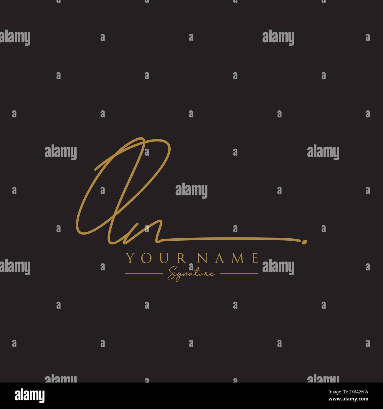 QN Signature Logo Template Stock Vector Image & Art - Alamy