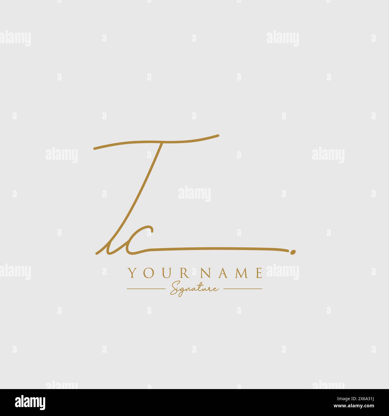 TC Signature Logo Template Stock Vector Image & Art - Alamy