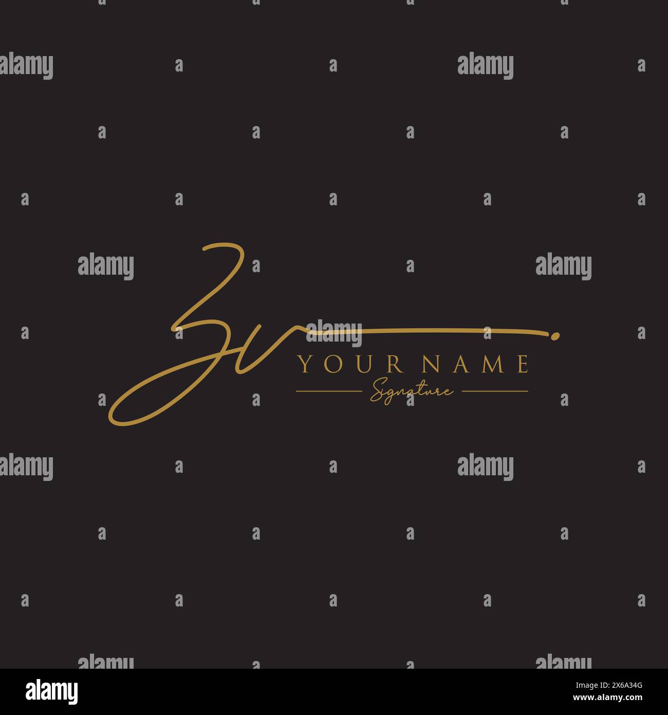 ZV Signature Logo Template Stock Vector Image & Art - Alamy