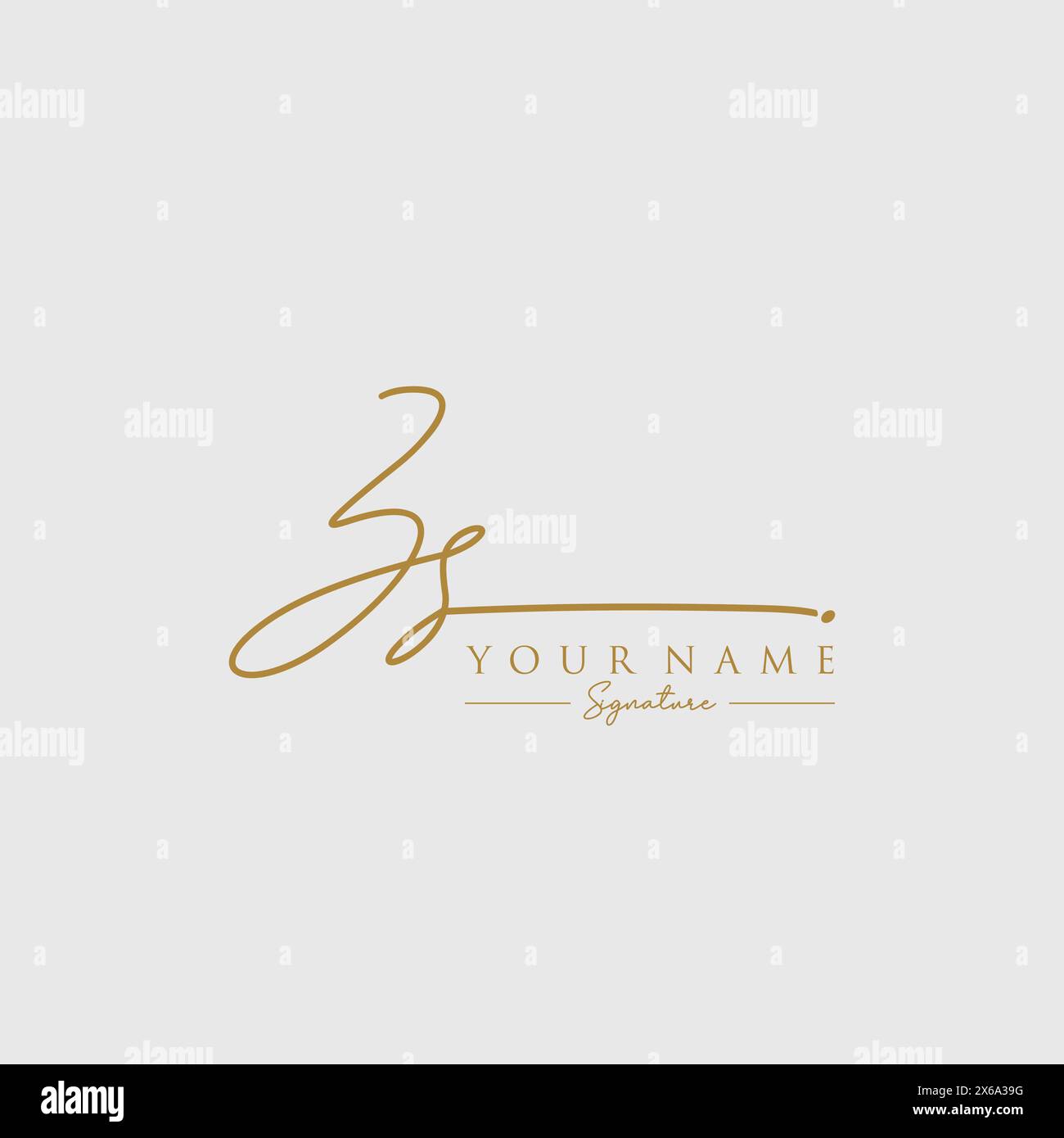 ZS Signature Logo Template Stock Vector Image & Art - Alamy