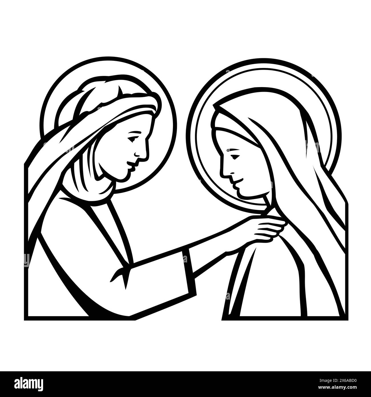 Mary virgin visitation Stock Vector Images Alamy