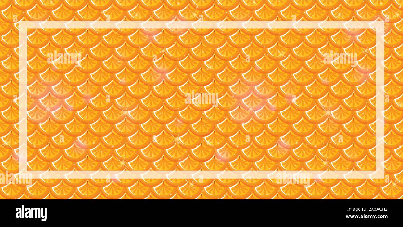 Vibrant golden scales in a seamless pattern Stock Vector