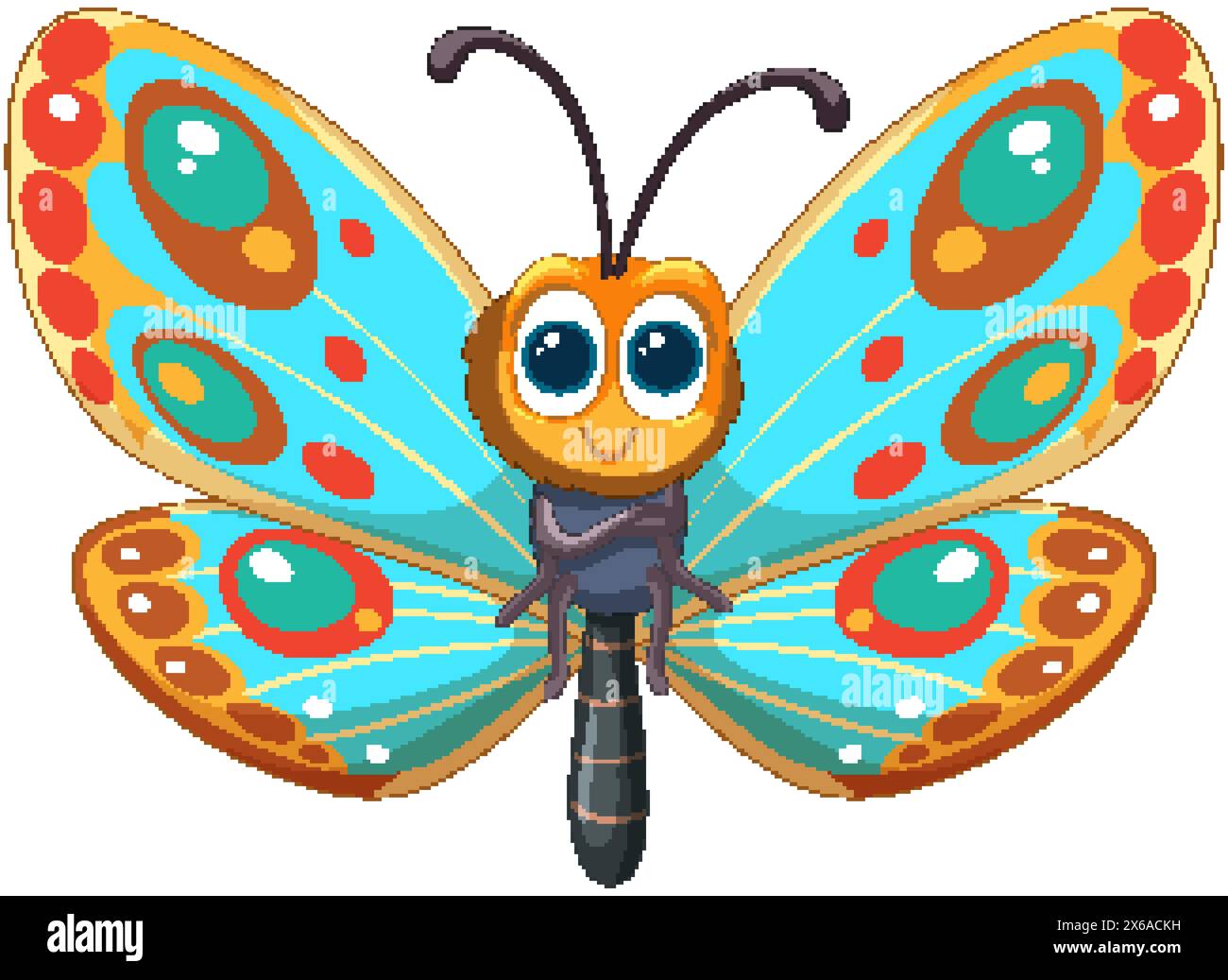 Vibrant, cheerful butterfly vector graphic Stock Vector Image & Art - Alamy