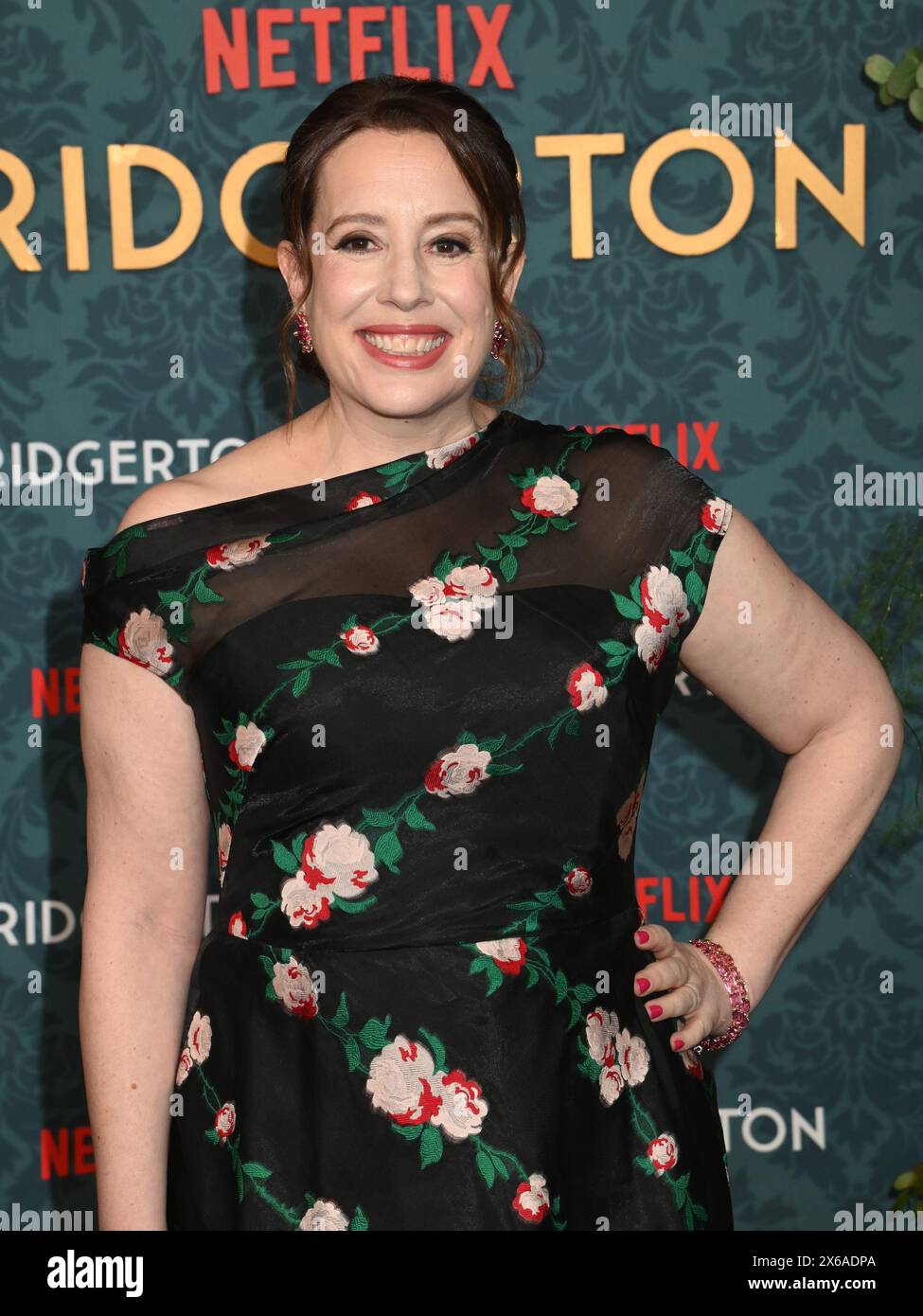 New York, United States. 13th May, 2024. Author and co-executive producer Julia Quinn attends the Netflix premiere of the third season of Bridgerton on Monday, May 13, 2024 at Alice Tully Hall in New York City. Photo by Louis Lanzano/UPI Credit: UPI/Alamy Live News Stock Photo