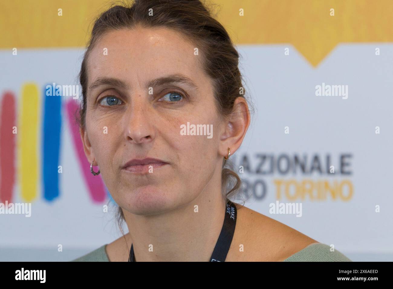 Torino, Italy. 12th May, 2024. Neige Sinno is guest of 2024 Turin Book Fair Credit: Marco Destefanis/Alamy Live News Stock Photo