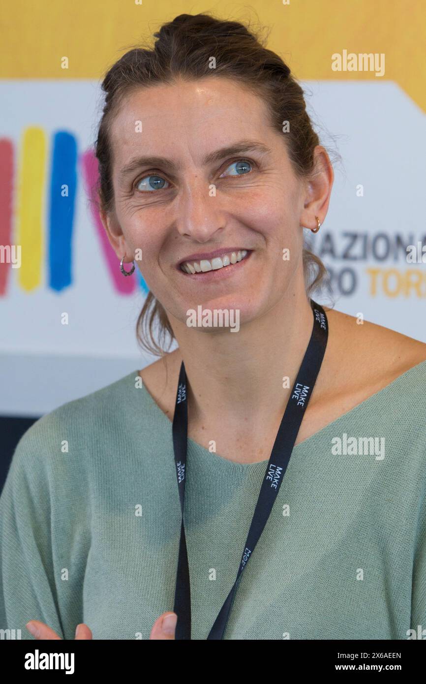 Torino, Italy. 12th May, 2024. Neige Sinno is guest of 2024 Turin Book Fair Credit: Marco Destefanis/Alamy Live News Stock Photo