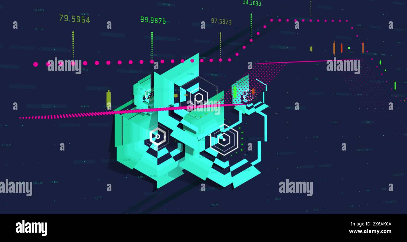 Image of financial data processing and statistics Stock Photo