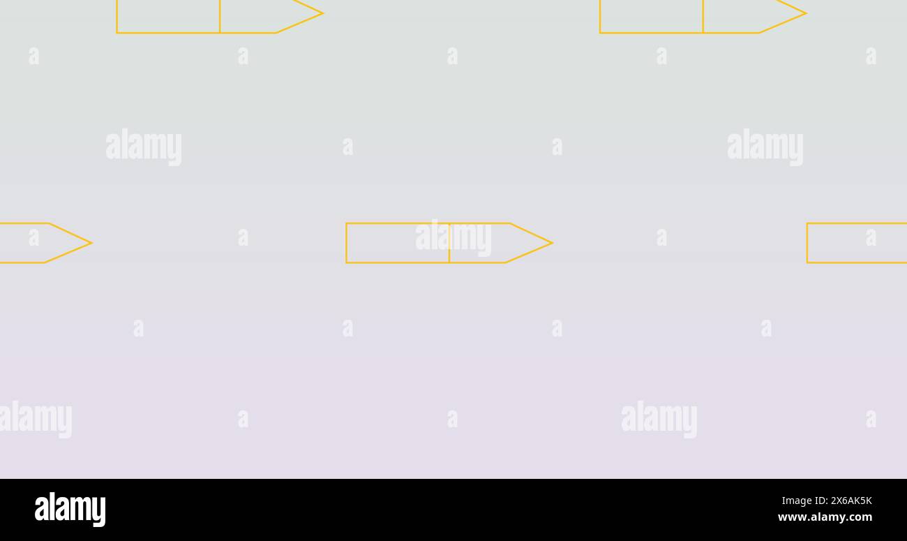 Image of multiple pencil icons in seamless pattern against copy space on grey background Stock Photo