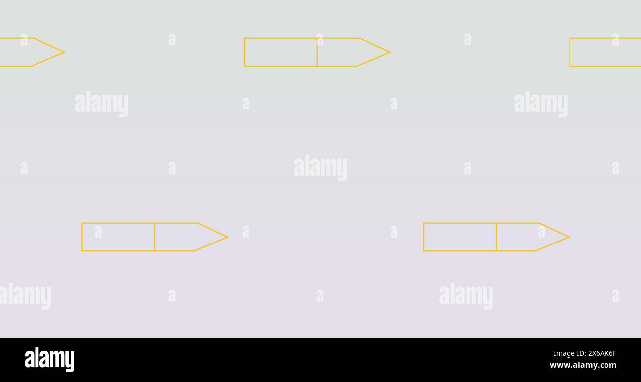 Image of multiple pencil icons in seamless pattern against copy space on grey background Stock Photo