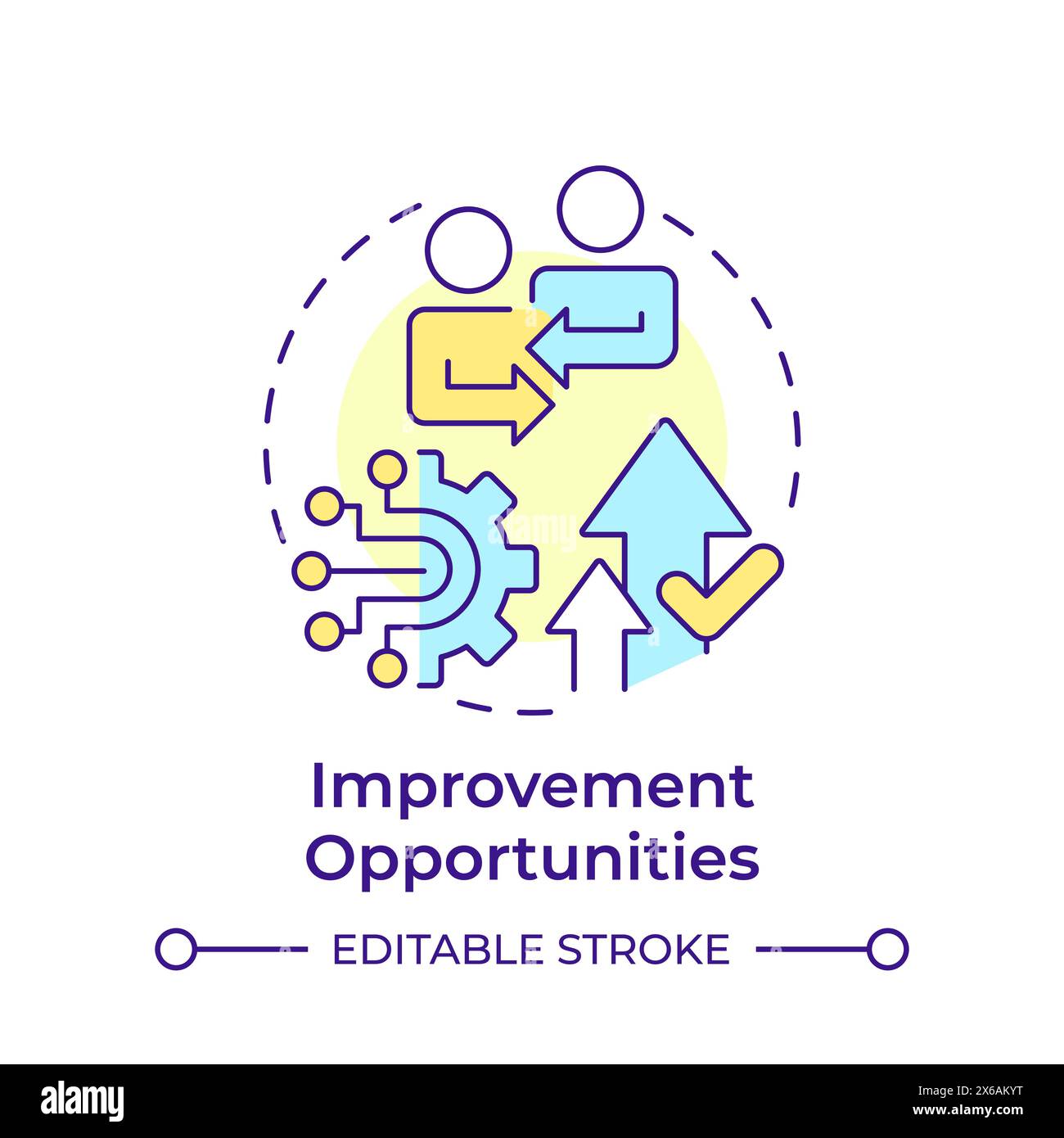 Improvement opportunities multi color concept icon Stock Vector Image ...