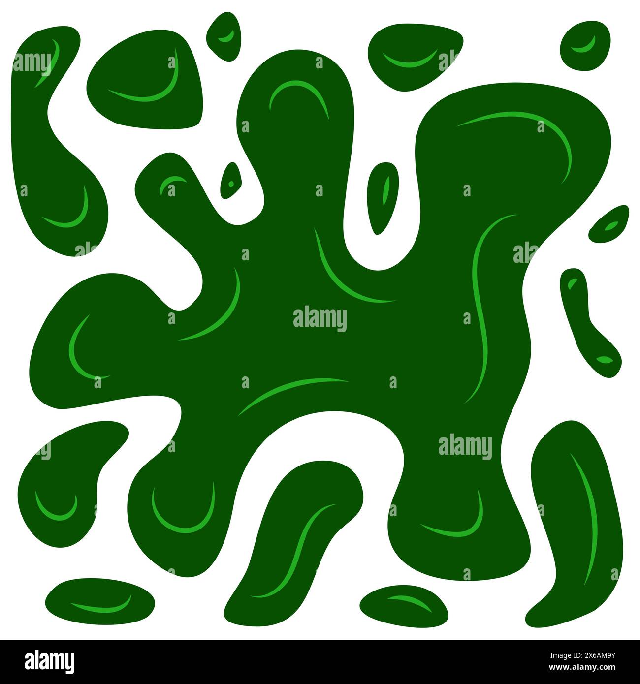 Green splash on a white background. Vector illustration Stock Vector
