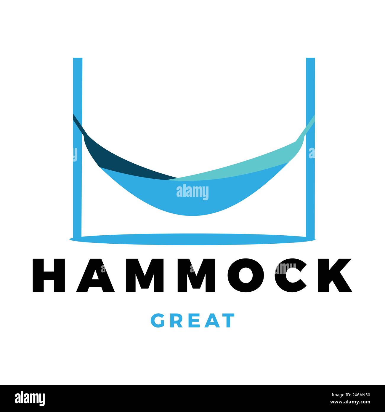 Hammock Icon Logo Design Template Stock Vector
